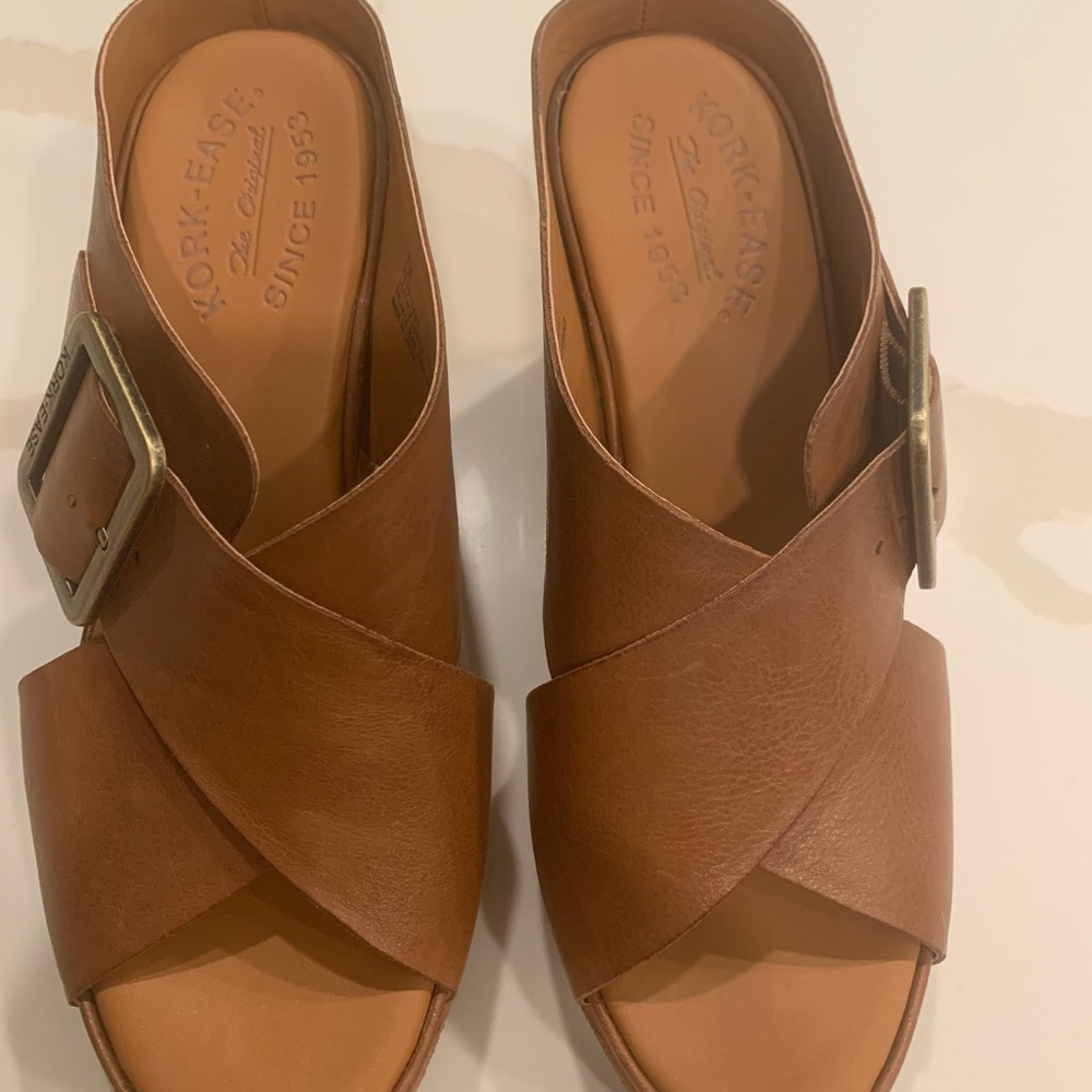 Kork-Ease Brown Leather Sandals